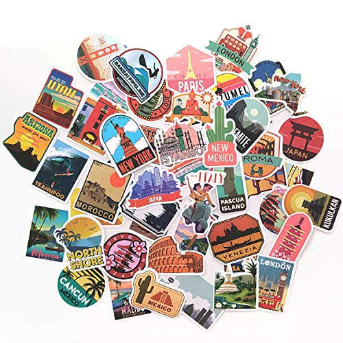50 Städteaufkleber Reiseaufkleber Welt Land Aufkleber London Paris Tokio Istanbul Venezia Italien Mexiko Rom Lissabon Toulon vsco stickers von PLAYHOME.CO.UK