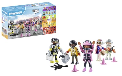 PLAYMOBIL My Figures 71399 Stunt Show, 5 Spielfiguren mit über 1000 Kombinationsmöglichkeiten, mit Funkgerät, Helmen und Leitkegeln für tolle Stunts, Spielzeug für Kinder ab 5 Jahren PLAYMOBIL My Figures 71399 Stunt Show, 5 Spielfiguren mit über 1000 Kombinationsmöglichkeiten, mit Funkgerät, Helmen und Leitkegeln für tolle Stunts, Spielzeug für Kinder ab 5 Jahren von PLAYMOBIL