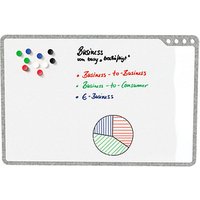 PLAYROOM mobiles Whiteboard Playboard 50,0 x 75,0 cm grau emaillierter Stahl von PLAYROOM