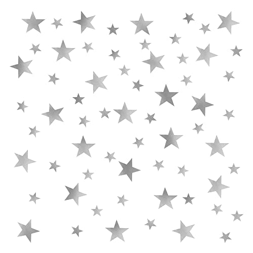 YPLonon Silber Sterne Wandaufkleber 130 Stücke Sterne Wandsticker 31 * 46CM Hausdekoration Aufkleber Sticker für Kinderzimmer Wohnzimmer Schlafzimmer Babyzimmer Kinderspielzimmer von YPLonon