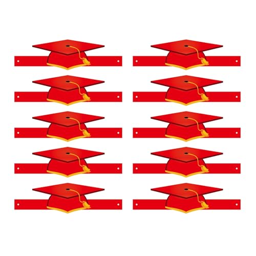 10 Stück Papier-Abschlusshut mit Quasten, einfach zu montieren, Kopfbedeckung für Schulzeremonien und Feiern 10 Stück Papier-Abschlusshut mit Quasten, einfach zu montieren, Kopfbedeckung für Schulzeremonien und Feiern von PLCPDM
