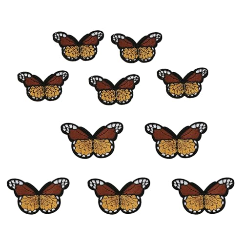 10 Stück Stickerei Schmetterling Applikationen Schmetterling Bügelapplikation Aufnähen Kleidung Patches für Kleidung Kleid Jeans Hut von PLCPDM