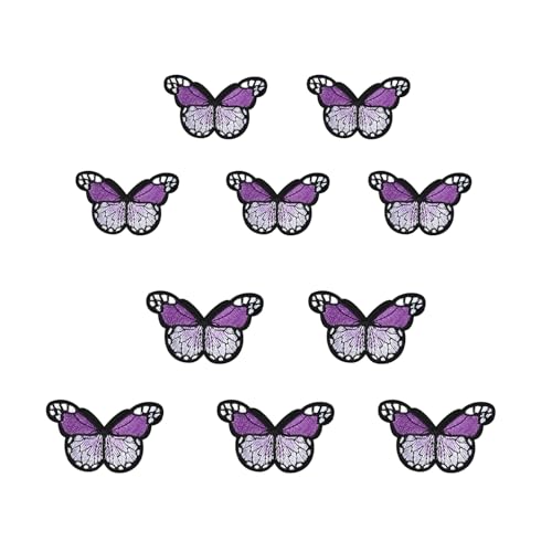 10 Stück Stickerei Schmetterling Applikationen Schmetterling Bügelapplikation Aufnähen Kleidung Patches für Kleidung Kleid Jeans Hut von PLCPDM