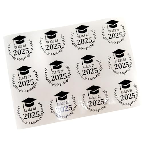 120 Stück Abschlusshut-Aufkleber für Siegel, Umschläge, Kartenverpackungen, 40 mm, transparente PET-Aufkleber, selbstklebende Etiketten von PLCPDM