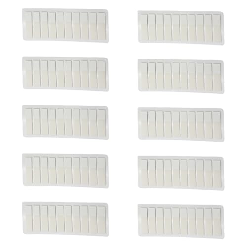 120 Stück weiße, transparente Etiketten, 44 x 11 mm, beschreibbare PET-Etiketten, Haftnotizen, Seitenmarker, Lesezeichen für Schule, Büro von PLCPDM