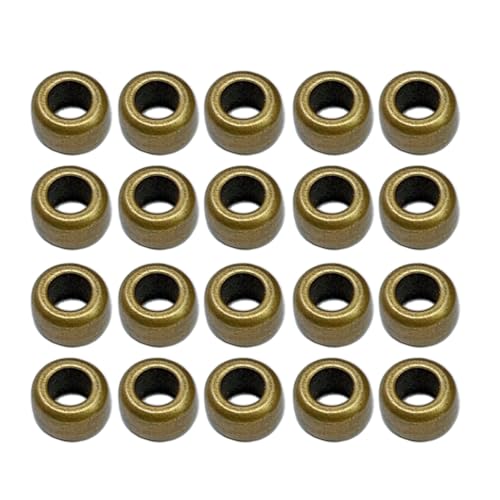 20 Stück Kupfer-Isolat-Messing-Perlen, Zubehör, runde/quadratisch, Paracord-Perlen für DIY-Schmuckherstellung von PLCPDM