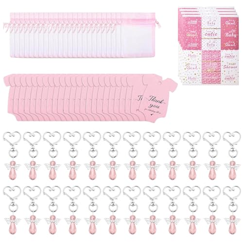 24 Stück Engels-Kristall-Anhänger Schlüsselanhänger mit Organzas-Tasche und Dankeskarten für Partys, Partys und Gäste 24 Stück Engels-Kristall-Anhänger Schlüsselanhänger mit Organzas-Tasche und Dankeskarten für Partys, Partys und Gäste von PLCPDM