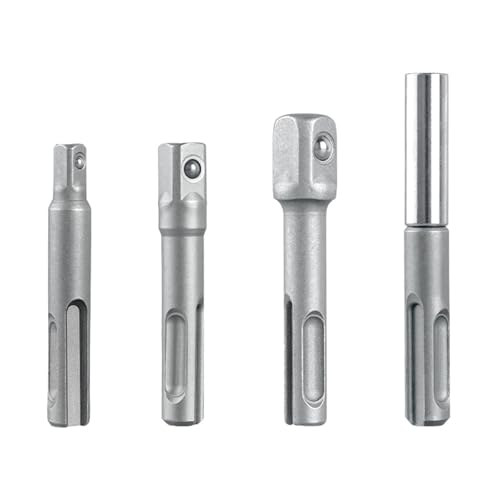 4pcs Drill Socket Adapter Kits Drill Extension Bit Socket Adapter Kits 1/4 3/8 1/2inch Quadratkopf Hexagonal Shank Drill von PLCPDM
