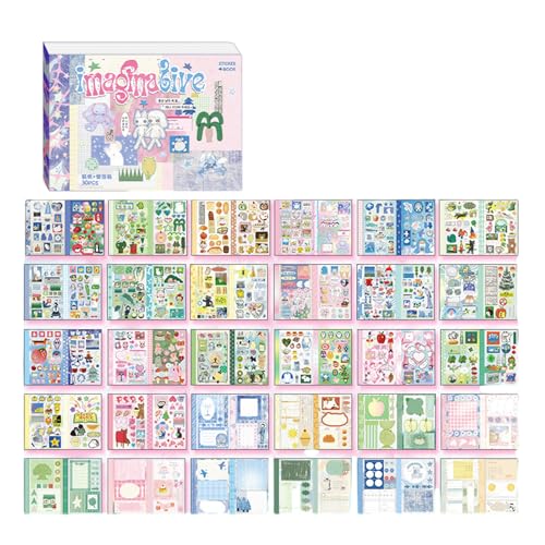 Ästhetischer Aufkleber, Scrapbooking, Aufkleber, Cartoon-Notizblock für Scrapbooking, Notizbuch, Tagebuch, Planer, Handyhülle, 30 Blatt/Block, tragbare selbstklebende Notizblöcke Ästhetischer Aufkleber, Scrapbooking, Aufkleber, Cartoon-Notizblock für Scrapbooking, Notizbuch, Tagebuch, Planer, Handyhülle, 30 Blatt/Block, tragbare selbstklebende Notizblöcke von PLCPDM