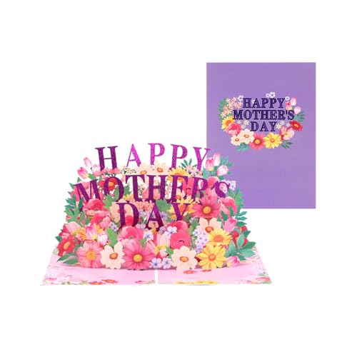 Elegante 3D-Popup-Einladungskarte zum Muttertag Handgefertigte Grußkarte mit Umschlag Faltbare Papier-Segen-Karte Elegante 3D-Popup-Einladungskarte zum Muttertag Handgefertigte Grußkarte mit Umschlag Faltbare Papier-Segen-Karte von PLCPDM