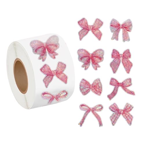 Glitzernde Schleifen-Aufkleber, selbstklebend, für Scrapbooking, Tagebuch, Notizbuch, Verpackung, Party-Dekoration, 500 Stück von PLCPDM