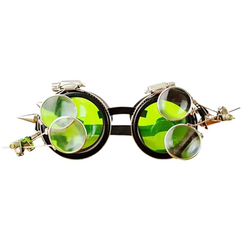 Halloween Cosplay Brille Steampunks Brille Retro Steampunks Brille mit Nieten für Karneval Halloween Mottoparty von PLCPDM
