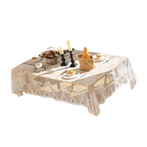 Klassischer Spitzenstoff Tischdecke Tischtuch Faltenfree Design Für Zuhause Und Veranstaltung Verwenden Sie Dekorationen 55x78.7inch von PLCPDM