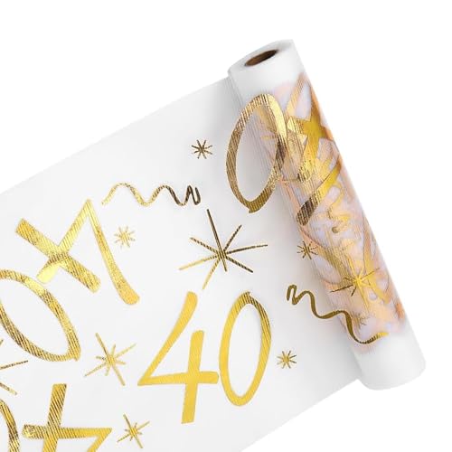 Langer goldfarbener Tischläufer für Geburtstagsdekorationen, anpassbare Haltbarkeit, Polyester-Party-Tischdecke für Erwachsene, wiederverwendbare Polyester-Tischdekoration Langer goldfarbener Tischläufer für Geburtstagsdekorationen, anpassbare Haltbarkeit, Polyester-Party-Tischdecke für Erwachsene, wiederverwendbare Polyester-Tischdekoration von PLCPDM
