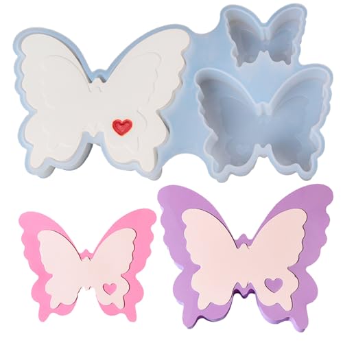 Love Butterfly Form Handgefertigte Silikonformen Plastern Formen Ornament Formen Gussform Formen Seifenformen Handwerksbedarf von PLCPDM
