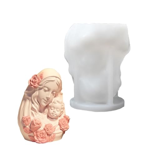 Mutterbaby Skulptur Silikonformen Für Epoxidharz Handgefertigte Kerzenseife Gips Silikonform Fondant Silikonformen von PLCPDM