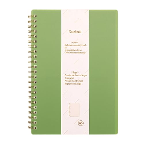 Notizbuch mit Doppelspulenbindung, Hardcover, liniert, 160 Seiten, zum Schreiben von Notizen, College, liniert, Notizblöcke, Papier-Notizbuch von PLCPDM