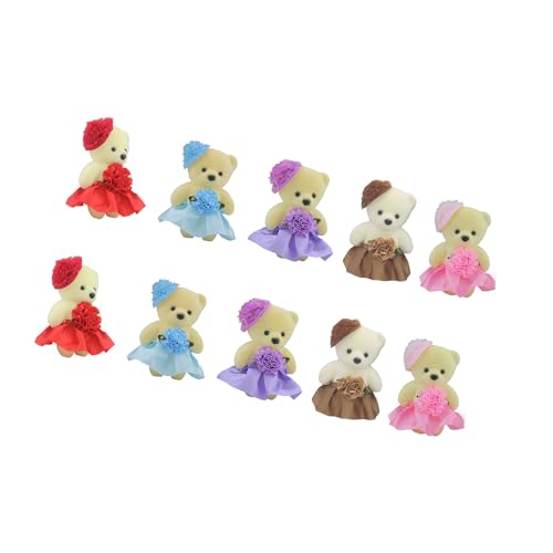 PLCPDM 10 Pack Foam Bär Und Blumengeschenk Niedlichkeit Bären Spielzeugschaum Textur Bärenschaum Figur Für Geburtstage Und Jubiläen PLCPDM 10 Pack Foam Bär Und Blumengeschenk Niedlichkeit Bären Spielzeugschaum Textur Bärenschaum Figur Für Geburtstage Und Jubiläen von PLCPDM