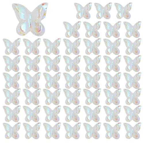 PLCPDM 50 Stück Schmetterlings-Form, 3D-Nägel, Kunst-Charm-Dekorationen, Harz-Nägel, Zubehör, Maniküre-Zubehör PLCPDM 50 Stück Schmetterlings-Form, 3D-Nägel, Kunst-Charm-Dekorationen, Harz-Nägel, Zubehör, Maniküre-Zubehör von PLCPDM