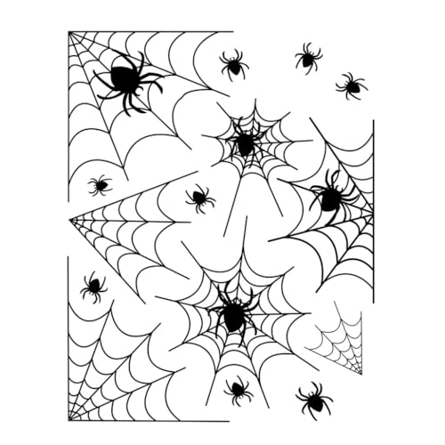 PLCPDM Halloween-Spinnennetz-Wandaufkleber, Papier, Fenster, Wand, dekorativer Aufkleber, Ornament für Neujahr, Geburtstag, Party-Dekoration von PLCPDM