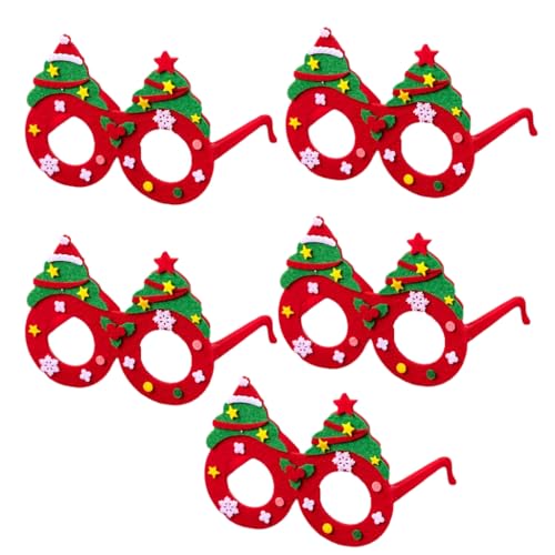 PLCPDM Kreative Weihnachtskostüm Brillenrahmen 5 Stück Lustige Cartoon Santa Rentier Schneemann Rahmen für Feiern PLCPDM Kreative Weihnachtskostüm Brillenrahmen 5 Stück Lustige Cartoon Santa Rentier Schneemann Rahmen für Feiern von PLCPDM
