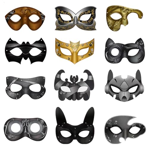 PLCPDM Maskerade bemaltes Pappmaché-Tier, Halbgesicht, Cosplay, für Halloween, Karneval, Partyzubehör PLCPDM Maskerade bemaltes Pappmaché-Tier, Halbgesicht, Cosplay, für Halloween, Karneval, Partyzubehör von PLCPDM