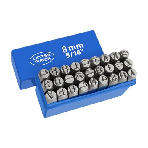 PLCPDM Metall-Stempel-Set, Buchstaben-Stempel-Set, Alphabet, Bastelstempel, Metallstempel-Set, 3–8 mm, 27-teilig PLCPDM Metall-Stempel-Set, Buchstaben-Stempel-Set, Alphabet, Bastelstempel, Metallstempel-Set, 3–8 mm, 27-teilig von PLCPDM