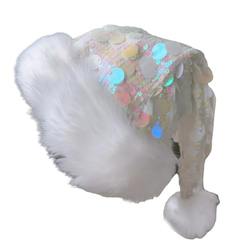 PLCPDM Pompons Weihnachtsmannmützen für Kinder Erwachsene Familientreffen große Pailletten Weihnachtsmannmützen Festival Requisiten Party Kopfschmuck PLCPDM Pompons Weihnachtsmannmützen für Kinder Erwachsene Familientreffen große Pailletten Weihnachtsmannmützen Festival Requisiten Party Kopfschmuck von PLCPDM