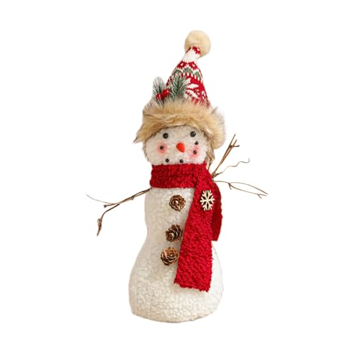PLCPDM Schneemann-Statue, Ornament, elegante Weihnachts-Themen-Desktop-Dekoration, saisonale Tischdekoration für den Innenbereich PLCPDM Schneemann-Statue, Ornament, elegante Weihnachts-Themen-Desktop-Dekoration, saisonale Tischdekoration für den Innenbereich von PLCPDM
