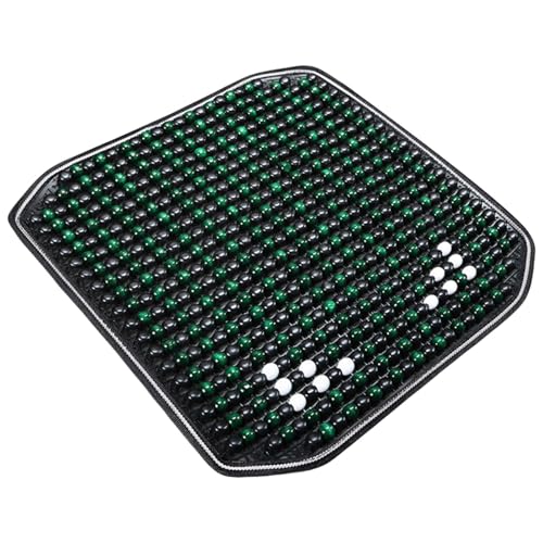 PLCPDM Sitzkissen aus Bio-Holzperlen, 40,6 x 40,6 cm, quadratisch, rutschfeste Unterseite, ergonomisches Heimbüro-Zubehör, Saison-Sitzkissen von PLCPDM