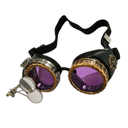 PLCPDM Sterevunk-Brille im Vintage-Stil, Schweißbrille, Halloween-Gesicht, Cyberbrille, Cosplay-Kostüm für Damen und Herren, Geschenk PLCPDM Sterevunk-Brille im Vintage-Stil, Schweißbrille, Halloween-Gesicht, Cyberbrille, Cosplay-Kostüm für Damen und Herren, Geschenk von PLCPDM