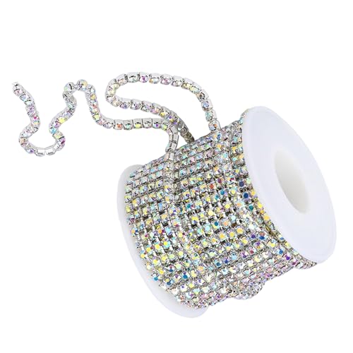 PLCPDM Strass-Kette, Strass-Kette, zum Aufnähen, Glas, Strasssteine, Schmuckkette von PLCPDM