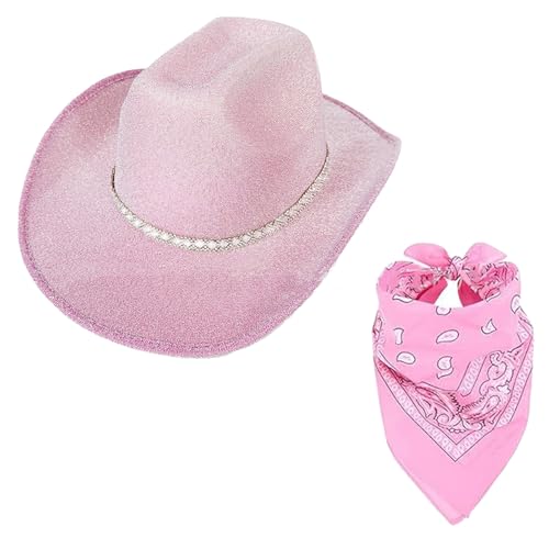 Panamahut mit Schmucksteinen, Kristall-Hut, Bandana, Überraschung, Mädchen, Jungen, Braut, Hut für Karneval, Musikfestival von PLCPDM