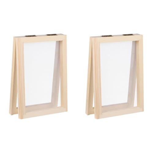 Papierformen und Bildschirme aus Holz, für handgefertigte Schreibwaren, Kunstprojekte, pädagogische Zwecke, 2 Stück Papierformen und Bildschirme aus Holz, für handgefertigte Schreibwaren, Kunstprojekte, pädagogische Zwecke, 2 Stück von PLCPDM