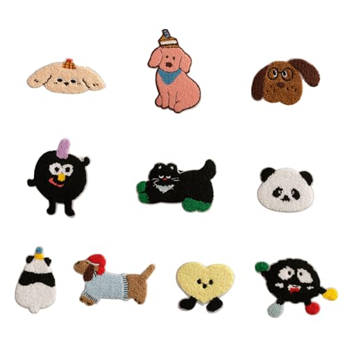 Schöne Tier-Patches, nicht nähend, stark klebend, Reparaturflicken zum Personalisieren von Kappen und Schuhbeuteln, für alle Altersgruppen, 10 Stück Schöne Tier-Patches, nicht nähend, stark klebend, Reparaturflicken zum Personalisieren von Kappen und Schuhbeuteln, für alle Altersgruppen, 10 Stück von PLCPDM