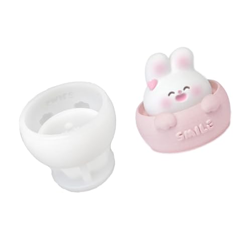 Silikonformen für 3D-Becher, Kaninchen, Tierformen, handgefertigt, Ornament, Epoxidharz, Gips, Formen zur Herstellung Silikonformen für 3D-Becher, Kaninchen, Tierformen, handgefertigt, Ornament, Epoxidharz, Gips, Formen zur Herstellung von PLCPDM