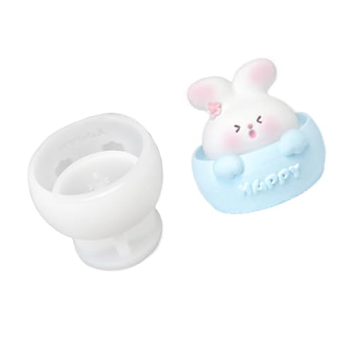 Silikonformen für 3D-Becher, Kaninchen, Tierformen, handgefertigt, Ornament, Epoxidharz, Gips, Formen zur Herstellung Silikonformen für 3D-Becher, Kaninchen, Tierformen, handgefertigt, Ornament, Epoxidharz, Gips, Formen zur Herstellung von PLCPDM