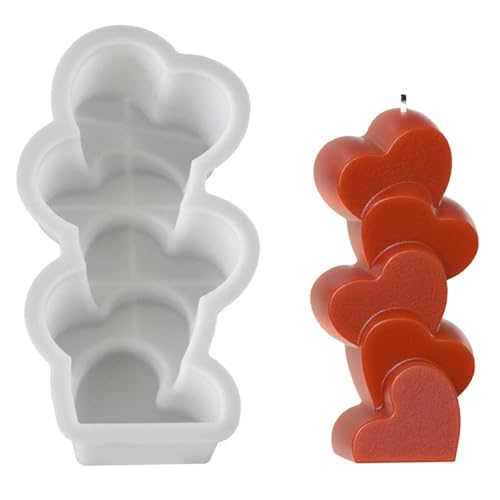 Stapelbare Blumen-Silikonformen, Ornament-Formen, Herzformen, Gießen, Epoxidharz, Bastelbedarf von PLCPDM