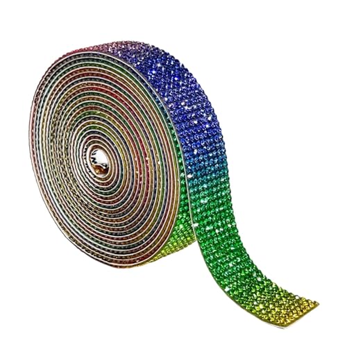 Strasssteine ​​Bänder 5yard Klebstoff Strassständer Ribbon 13mm Sprudel Strassestones Aufkleber Für Hochzeitsdekorationen von PLCPDM