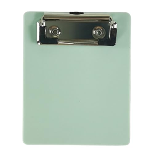 Tragbares kleines Klemmbrett, 12 x 9,8 cm, Klemmbrett, Metallclip, Schreibtafel mit Haken zum Aufhängen, für Büro, Meeting, Notizbrett von PLCPDM