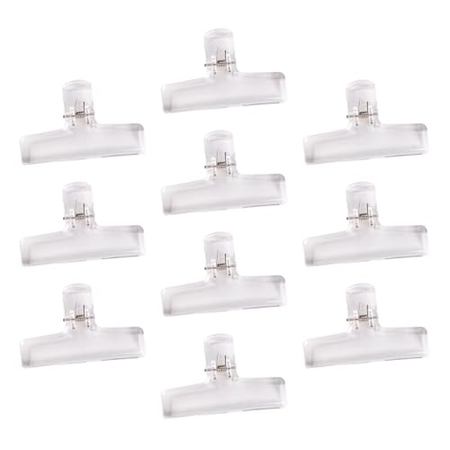 Transparente Acryl-Clips, Aktenklammern, Papierklammern für Bastelarbeiten, Lebensmittelbeutel, Foto, Zeichenbrett, Acryl-Büroklammern für Küche, Büro, Aktenorganisator-Clips, 10 Stück Transparente Acryl-Clips, Aktenklammern, Papierklammern für Bastelarbeiten, Lebensmittelbeutel, Foto, Zeichenbrett, Acryl-Büroklammern für Küche, Büro, Aktenorganisator-Clips, 10 Stück von PLCPDM