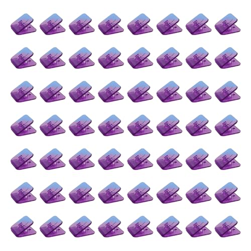 Transparente Büroklammern, quadratisch, bunt, für Bastelarbeiten, Zeichenbrett, Lebensmittelbeutel, Dokumente, Fotos, Ordner, Clips, 100 Stück von PLCPDM