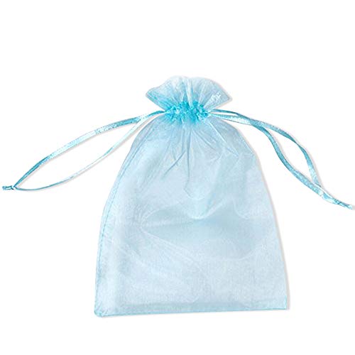PLECUPE 100 Stück Organzasäckchen, Organzabeutel 13x18cm, Tunnelzug Organzasäckchen Süßigkeiten Beutel Saeckchen Geschenk, Hochzeit Säckchen Party Festival Beutel Bonbonsbeutel Candy Bags - Blau#3 PLECUPE 100 Stück Organzasäckchen, Organzabeutel 13x18cm, Tunnelzug Organzasäckchen Süßigkeiten Beutel Saeckchen Geschenk, Hochzeit Säckchen Party Festival Beutel Bonbonsbeutel Candy Bags - Blau#3 von PLECUPE