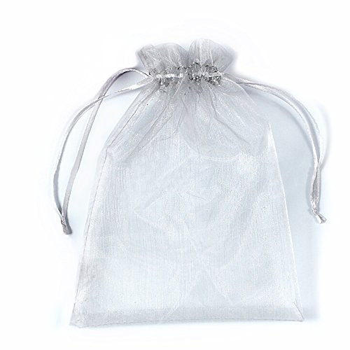 PLECUPE 100 Stück Organzasäckchen 16x22 cm, Organzabeutel Tunnelzug Hochzeit Säckchen, Schmuckbeutel Säckchen für Weihnachten Geschenke Schmuckaufbewahrung Verpacken - Grau PLECUPE 100 Stück Organzasäckchen 16x22 cm, Organzabeutel Tunnelzug Hochzeit Säckchen, Schmuckbeutel Säckchen für Weihnachten Geschenke Schmuckaufbewahrung Verpacken - Grau von PLECUPE