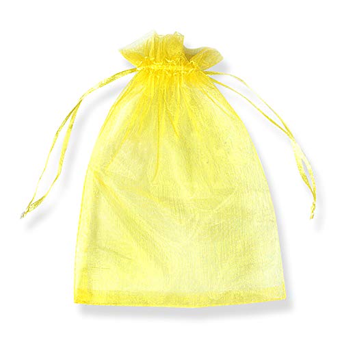 PLECUPE 100 Stück Organzasäckchen Organza Beutel Tunnelzug Hochzeit Säckchen,13 x 18cm Schmuckbeutel Drawstring Organza Bags Säckchen Beutel für Geschenke Schmuckaufbewahrung Verpacken - Gelb PLECUPE 100 Stück Organzasäckchen Organza Beutel Tunnelzug Hochzeit Säckchen,13 x 18cm Schmuckbeutel Drawstring Organza Bags Säckchen Beutel für Geschenke Schmuckaufbewahrung Verpacken - Gelb von PLECUPE