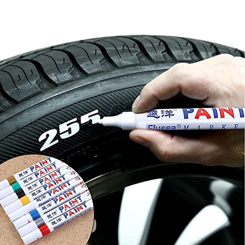 1 x Autolack Marker Stift Wasserdicht Permanent Lack Marker Stift Tinte Auto Reifen Gummi Reifen Metall Schreibwaren Lauffläche 1 x Autolack Marker Stift Wasserdicht Permanent Lack Marker Stift Tinte Auto Reifen Gummi Reifen Metall Schreibwaren Lauffläche von PLGEBR