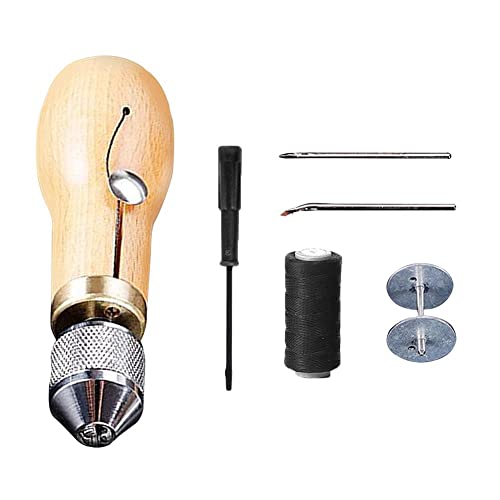 PLGEBR DIY Leder Nähmaschine Set Faden Speedy Stitcher Kit für Gürtel Schuhmacher Schnelles Basteln Leinwand Auch Reparatur Leder von PLGEBR