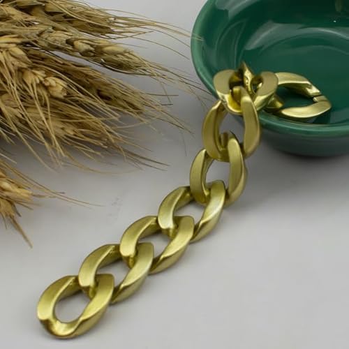 18 * 23mm Gold Farbe Schwarz ABS Acryl Gedrehte Kette Matte Zusammengesetzte Teile Perlen für DIY Schmuck Herstellung und Tasche Dekoration von PLIAGE