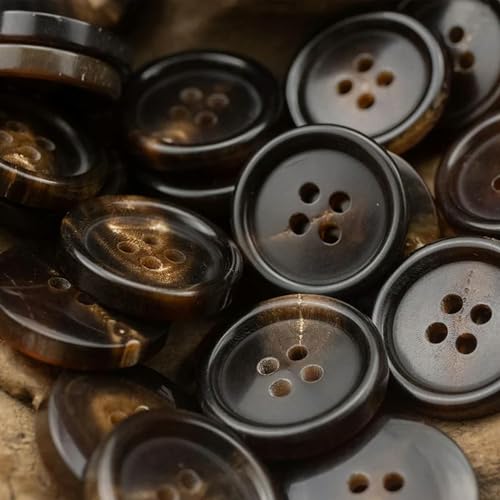 PLIAGE 12-teiliges Set mit echten Hornknöpfen für Anzug, Jacke, Blazer, Mantel, Hellbraun, Schwarz, Dunkelbraun, Knöpfe, 15 mm – 30 mm, Nähzubehör PLIAGE 12-teiliges Set mit echten Hornknöpfen für Anzug, Jacke, Blazer, Mantel, Hellbraun, Schwarz, Dunkelbraun, Knöpfe, 15 mm – 30 mm, Nähzubehör von PLIAGE