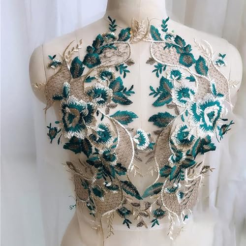 PLIAGE Grüne Spitze-Blumen-Stickerei-Patches zum Aufnähen auf Kleidung, Kleid, Chiffon-Applikationen, Reparatur, Handarbeit PLIAGE Grüne Spitze-Blumen-Stickerei-Patches zum Aufnähen auf Kleidung, Kleid, Chiffon-Applikationen, Reparatur, Handarbeit von PLIAGE